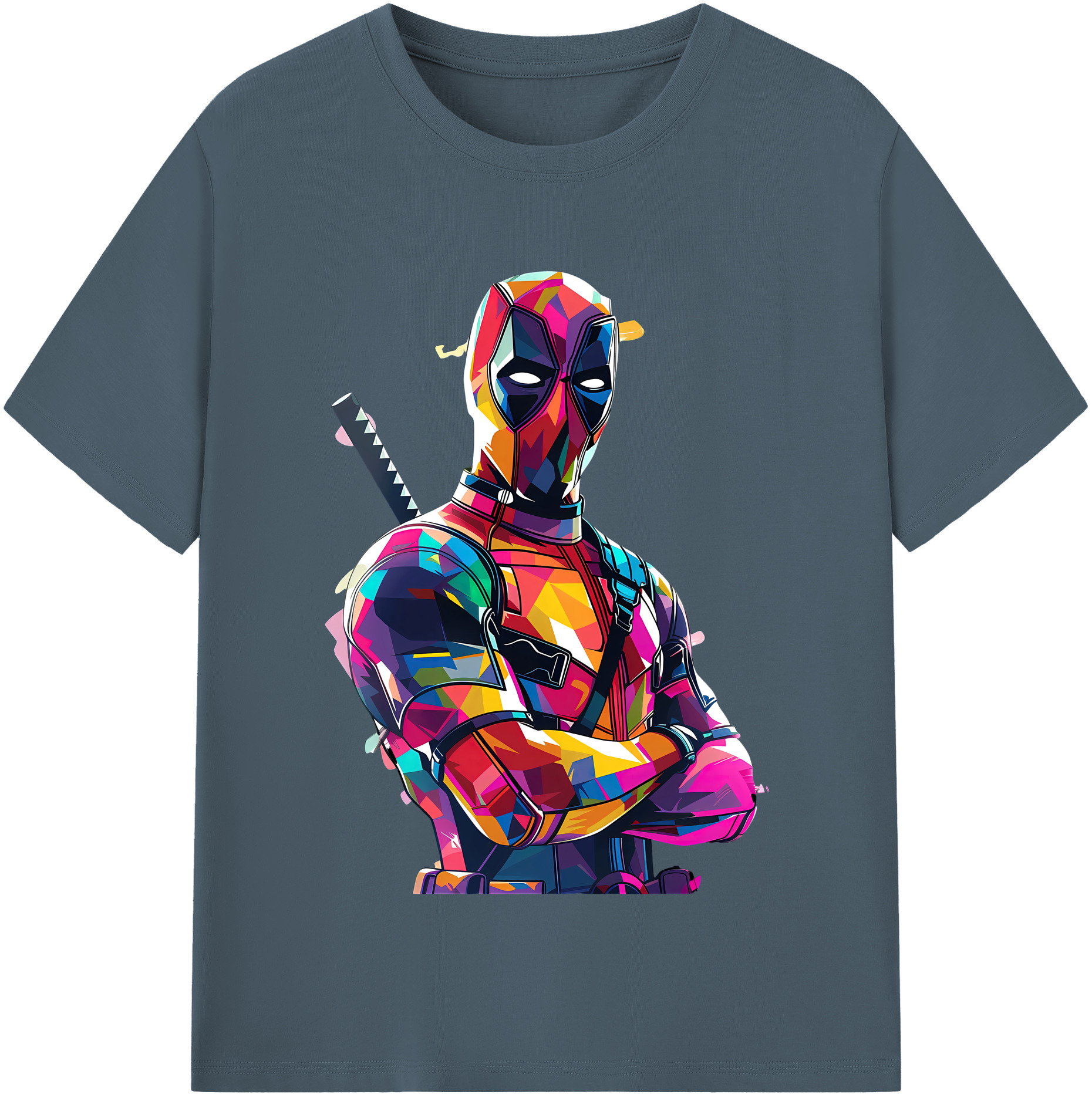 （画像用） Deadpool デッドプール 綿100％半袖Tシャツ（フロントプリント）